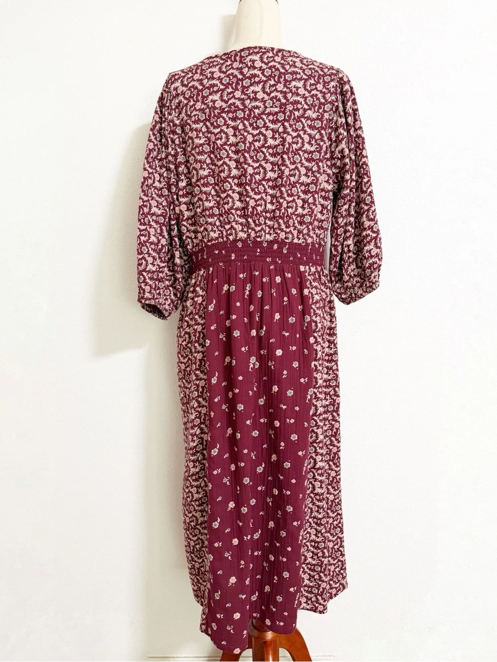 Fat Face Kelly Red Wild Ditsy Floral Cotton Boho Midi Dress - Picture 4 of 15